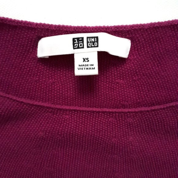 Uniqlo Magenta Cotton Knit Top - Picture 3 of 4